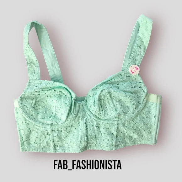 PINK Victoria's Secret Tops - Victoria's Secret Lace Bustier Crop Top